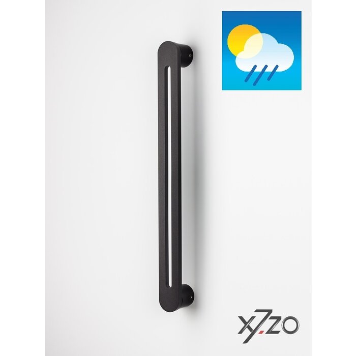 X7.ZO Poignée de porte simple design noire Z19 en acier inoxydable massif - 40/410/450