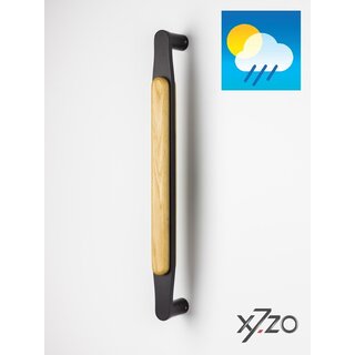 X7.ZO Poignée de porte simple en bois Z17 - Chêne / noir