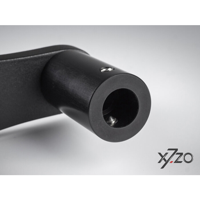 X7.ZO Einzeltürgriff Z17 – Eiche/Schwarz für Glas, Tür oder Sauna – 450/480 mm