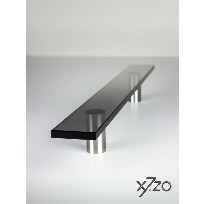 X7.ZO Design door handle Z21 - Glass anthracite / stainless steel -300/500 mm