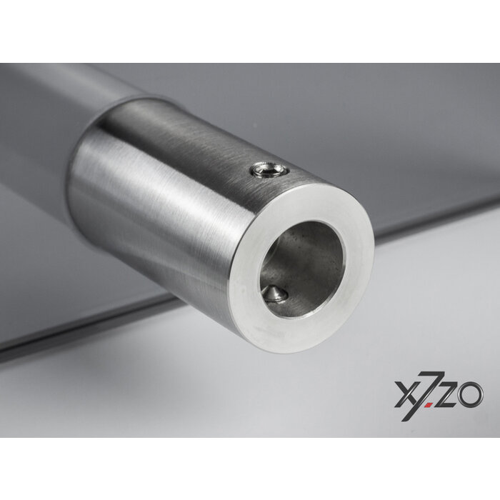 X7.ZO Poignée de porte design Z21 - Verre anthracite / acier inoxydable -300/500 mm