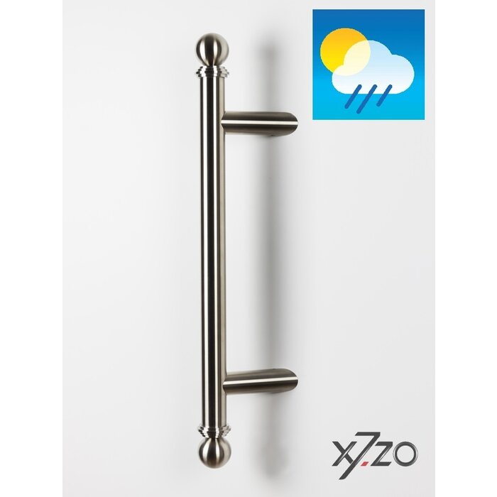 X7.ZO Poignée de porte simple en inox massif Z43 - Ø40mm - Coudée 45°