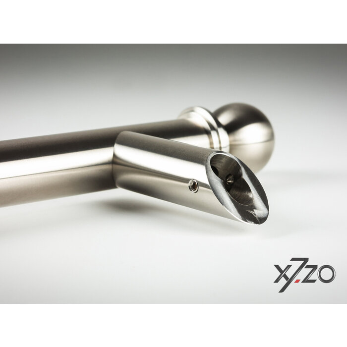 X7.ZO Single solid stainless steel door handle Z43 - Ø40mm - Angled 45°
