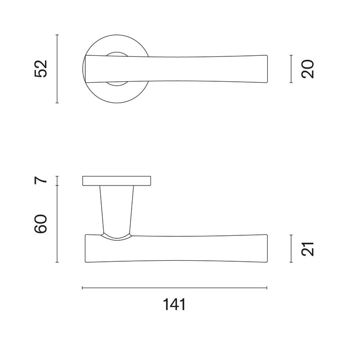Aprile Solid Aprile door handles PAPAVERA matt gold round Ø 52x7 mm
