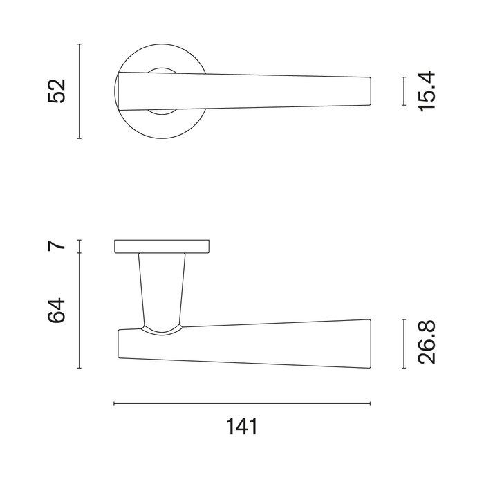 Aprile Solid Aprile door handles EUPHORBIA matt gold round Ø 52x7 mm