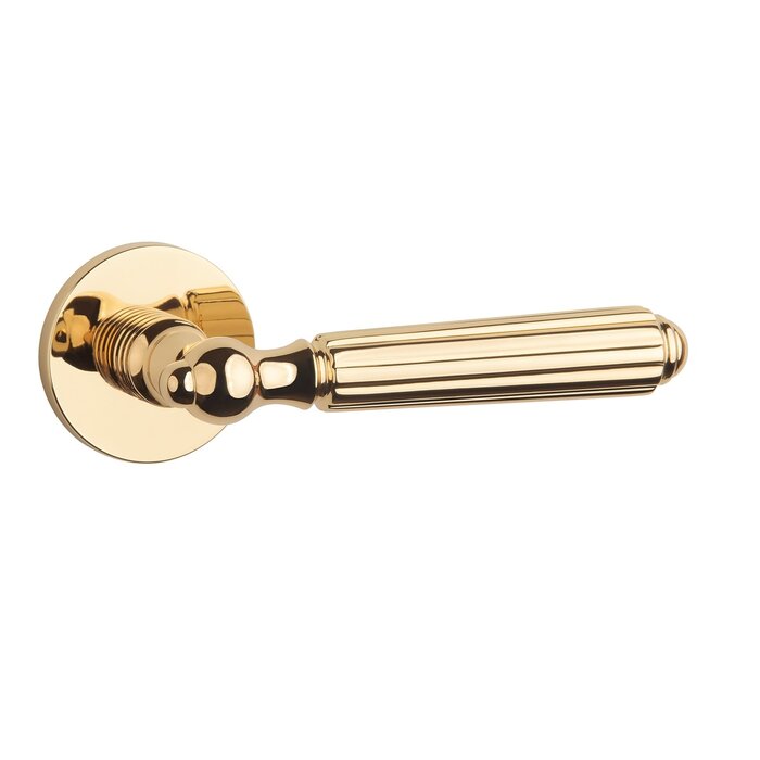 Aprile Solid Aprile door handles TIARELLA gold polished round Ø 52x7 mm