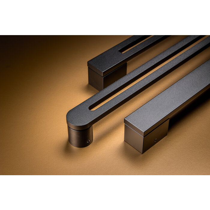 X7.ZO Poignée de porte simple design noire Z19 en acier inoxydable massif - 40/410/450