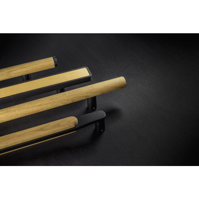 X7.ZO Single wooden door handle Z41 EBS - Oak / Black - 30/80/500mm