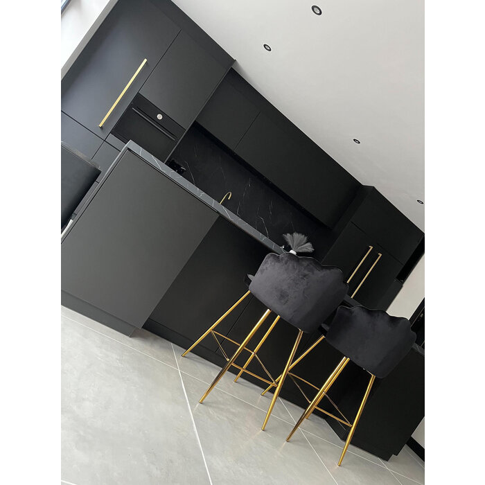 HDD Deurgreep COSMIC 20/ 1000  RVS mat goud met blinde bevestiging