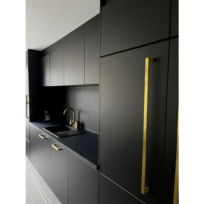 HDD Deurgreep COSMIC 20/ 500  RVS mat goud met blinde bevestiging