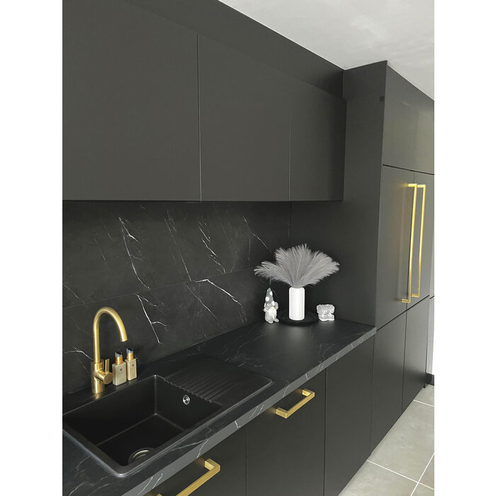 HDD Poignée de porte COSMIC 20/300 en acier inoxydable or mat avec montage aveugle