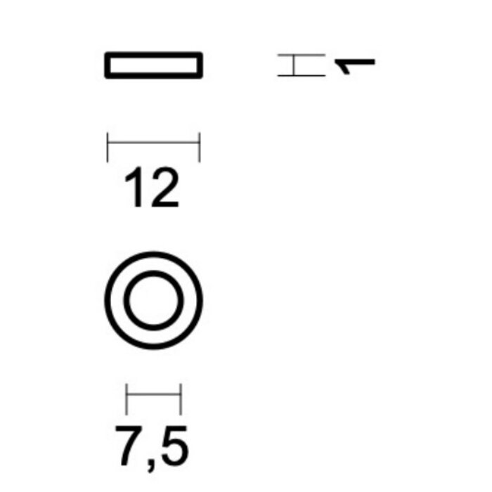 HDD Black ring for hinge 80x80x2.5 - 1mm