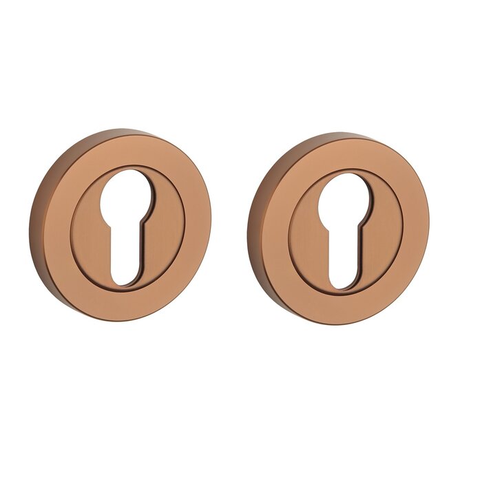 STERK Paar cilinderplaatjes 1711 OVAL PRO 8MM  - koper PVD