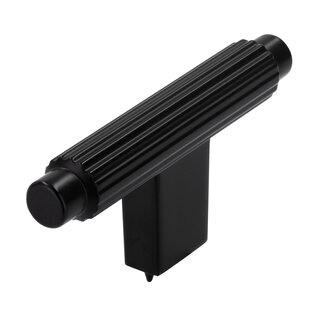 I.B.E. Furniture knob T - 70 mm - completely horizontally ground - matt black