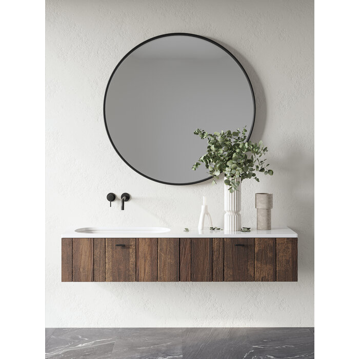 I.B.E. Meubelknop T- 70 mm - volledig horizontaal geslepen- mat zwart