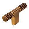 I.B.E. Bouton de meuble T- 70 mm - coupe horizontale - laiton antique