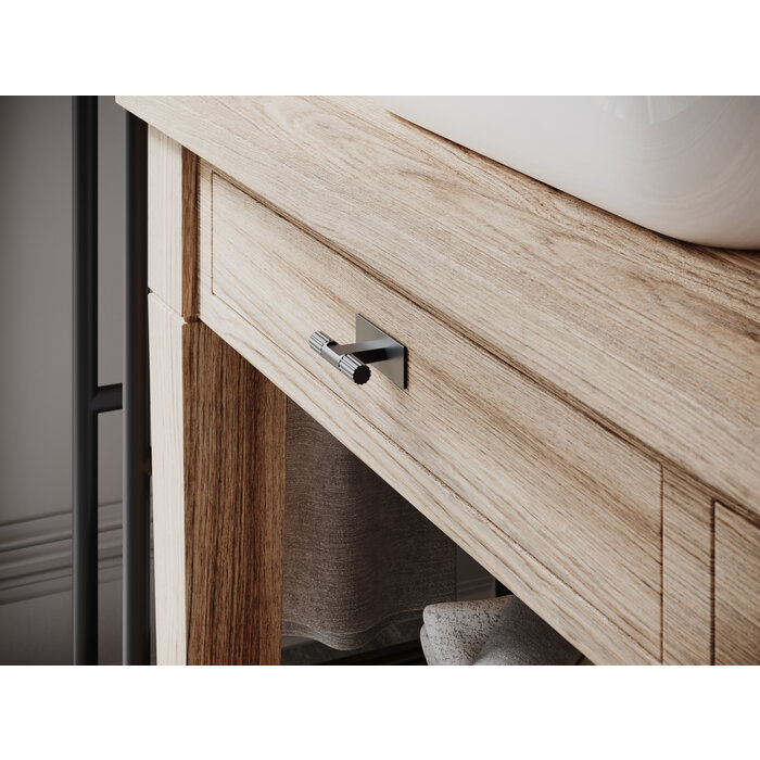 I.B.E. Furniture knob T- 70 mm - horizontally cut - antique brass