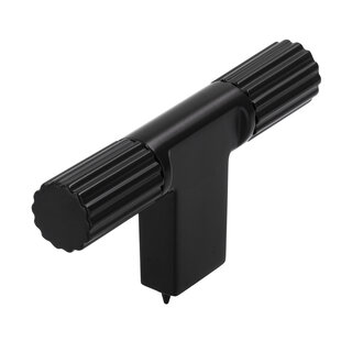 I.B.E. Furniture knob T - 70 mm - horizontally ground - matt black