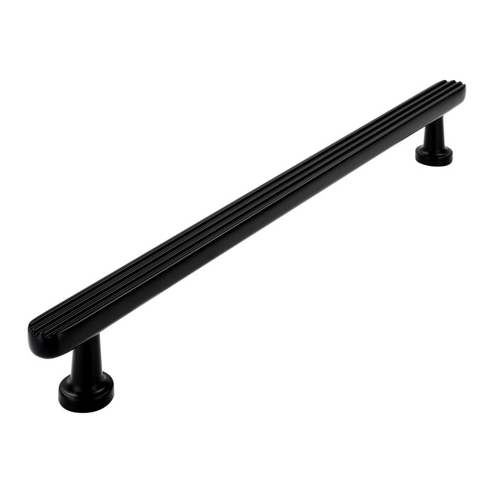 I.B.E. Furniture handle LINES - matt black - with horizontal grooves