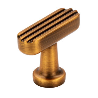 I.B.E. Bouton de meuble LINES - 38 mm - ovale - laiton antique