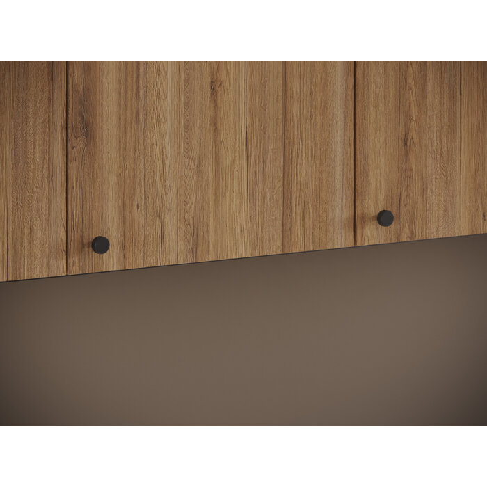 I.B.E. Möbelknopf LINES - rund 30 mm - gerillt - Antikmessing