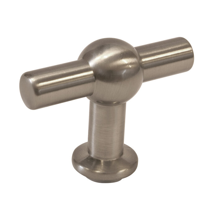 I.B.E. Möbelknopf T-Form 60 mm Edelstahloptik