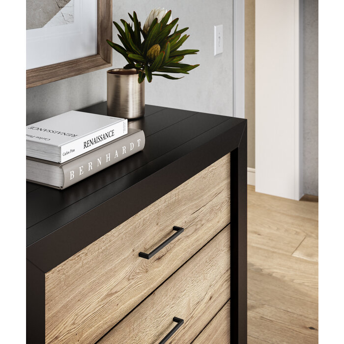 I.B.E. Matt black Furniture handle square 224 mm