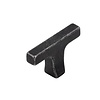 I.B.E. T- meubelknop TROMPET - 48 mm  - Mat ijzer