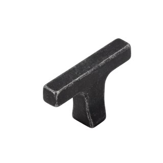 I.B.E. T-förmiger Möbelknopf TROMPETE - 48 mm - Eisen matt