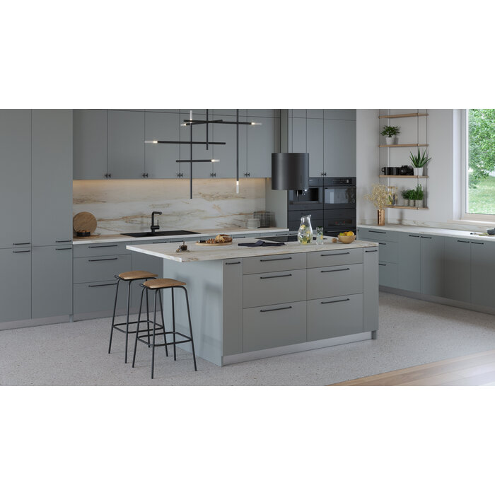 I.B.E. Mat zwarte meubelgreep TROMPET