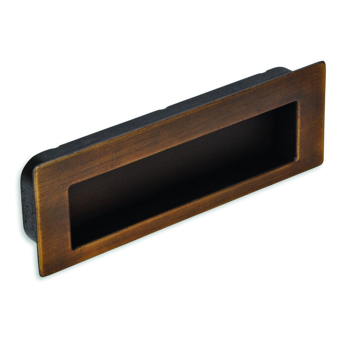 I.B.E. Inkapschelp rechthoekig 112x38x13 - Antiek messing geborsteld