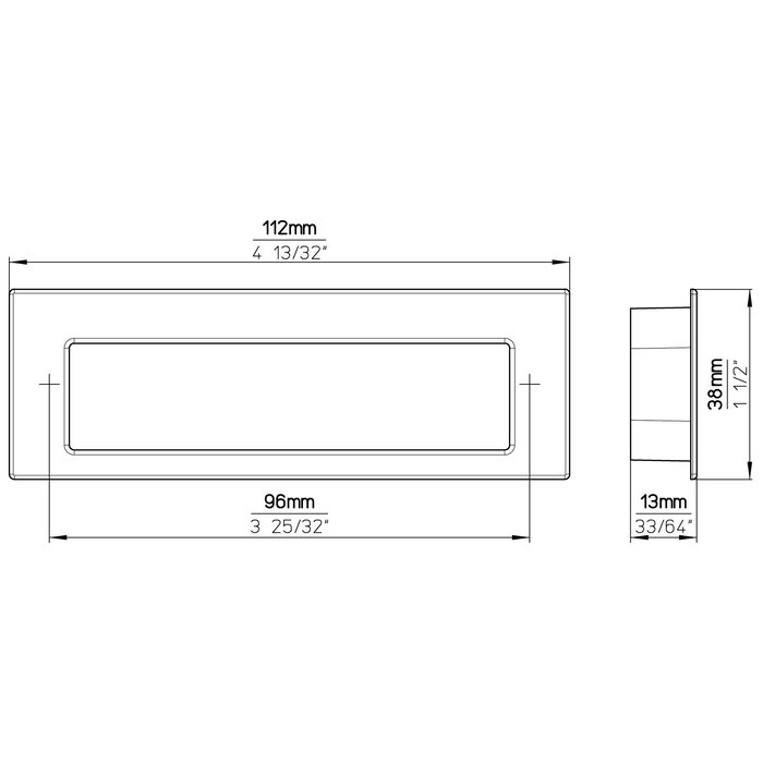 I.B.E. Coque encapsulante noir mat rectangulaire 112x38x13