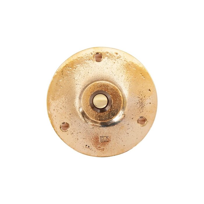 Dauby Doorbell RO90 raw bronze polished Ø 90mm (RBP)