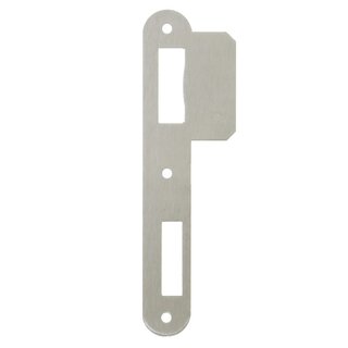 Assa Abloy Abgerundetes Schließblech mit kurzer Lippe 12 mm – 175 x 50 mm – Edelstahl