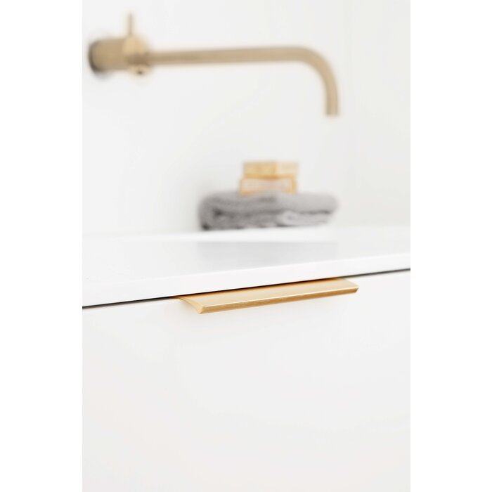 Furnipart Poignée d'angle EDGE STRAIGHT laiton brossé