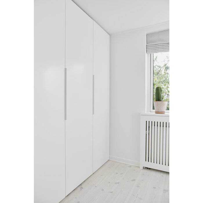 Furnipart Mat witte Furnipart hoekgreep EDGE STRAIGHT