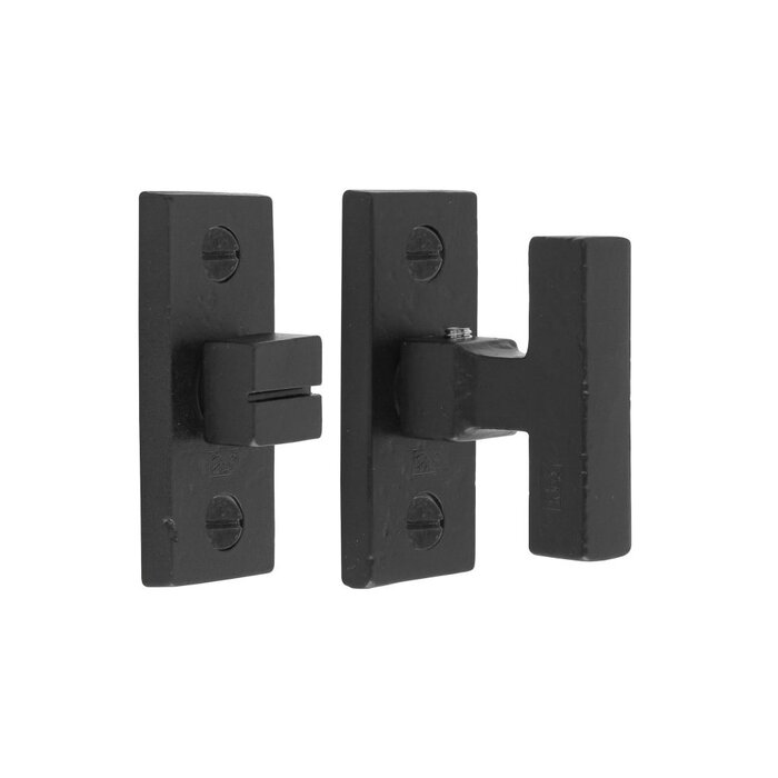 Dauby Toilet fitting PBTC Q aged iron - BLACK (VO) - rectangular