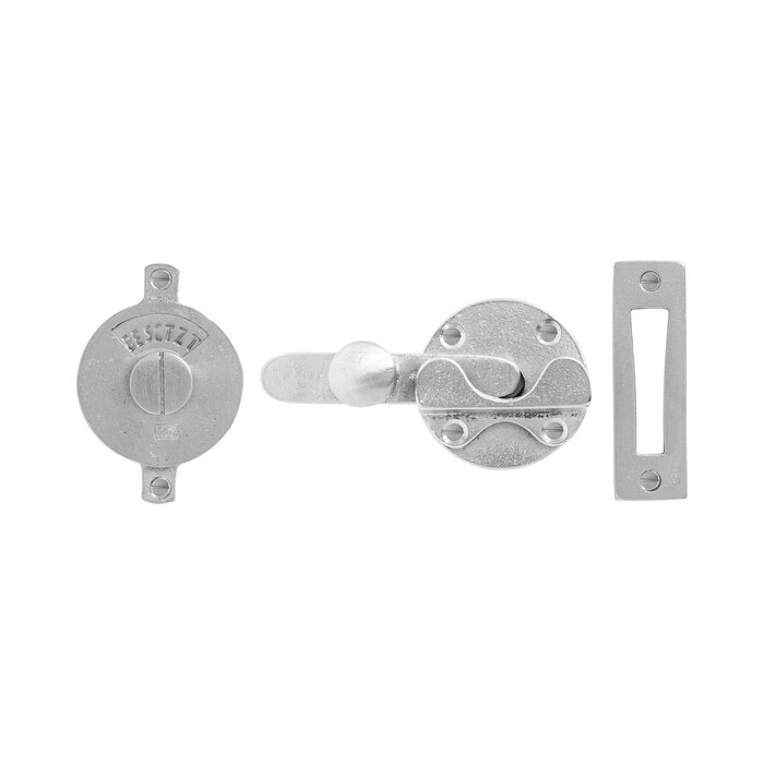 Dauby Toilet fitting-RETRO with flat plate matt white bronze (WBS) "D/E"- Round