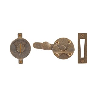 Dauby WC-Armatur-RETRO mit flacher Platte Rohbronze (RB) „D/E“