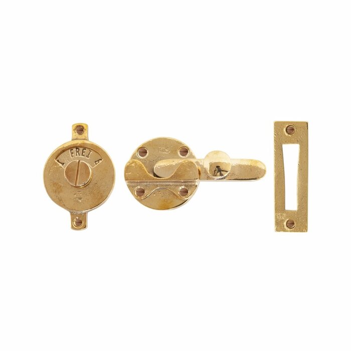 Dauby WC-Armatur-RETRO mit flacher Platte rau bronzepoliert (RBP) „D/E“ – rund