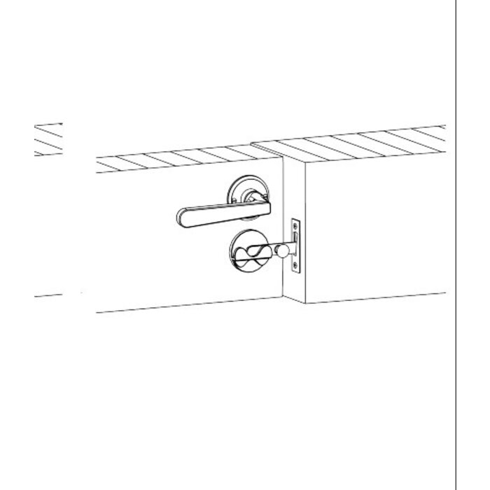 Dauby WC garnituur-RETRO met vlakke plaat wit brons (WB)   "NL/FR"- Rond