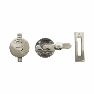 Dauby Toilet fitting-RETRO with flat plate white bronze (WB) "NL/FR"