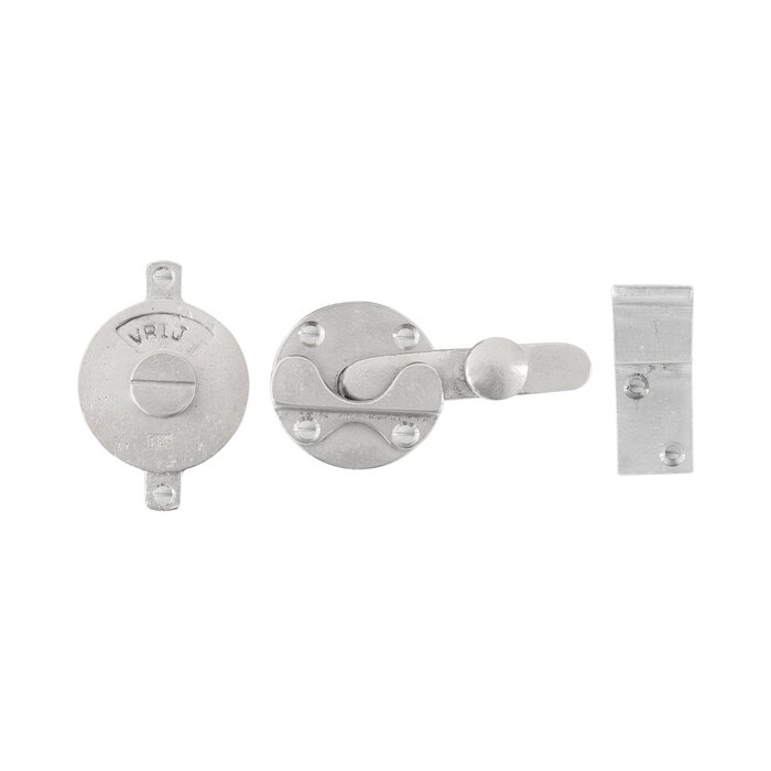 Dauby Toilet fitting-RETRO with hook matt white bronze (WBS) "NL/FR"- Round
