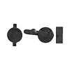 Dauby Toilet fitting-RETRO with hook aged iron - BLACK (VO) "D/E"