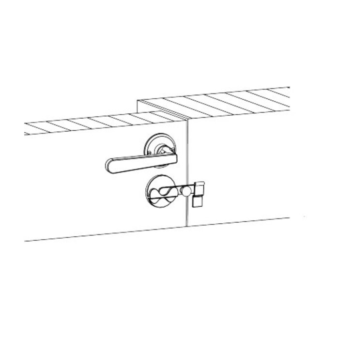 Dauby Toilet fitting-RETRO with hook white bronze (WB) "D/E"- Round