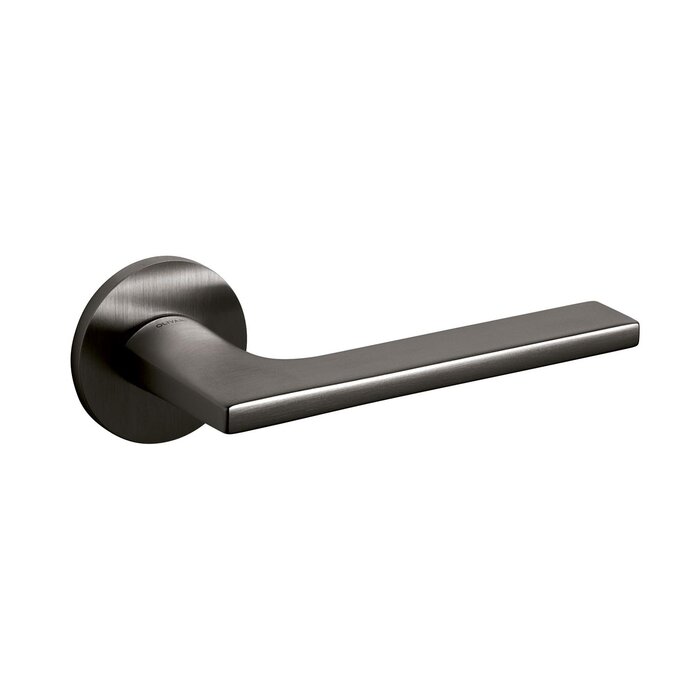 Olivari Poignée de porte Olivari Lotus sur rosace anthracite titane mat PVD