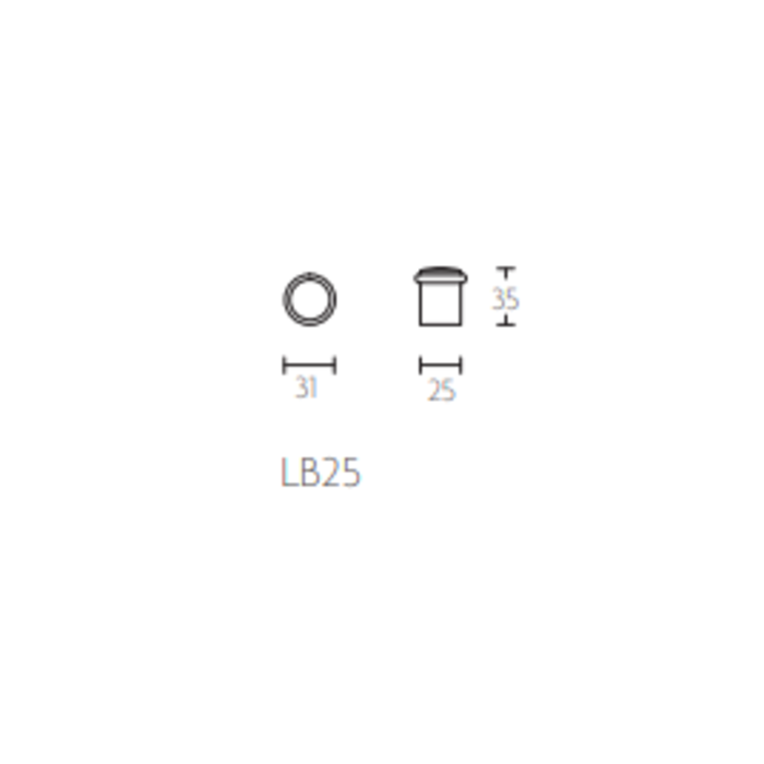 Formani Butée de porte noir mat Basics LB25 sol/mur