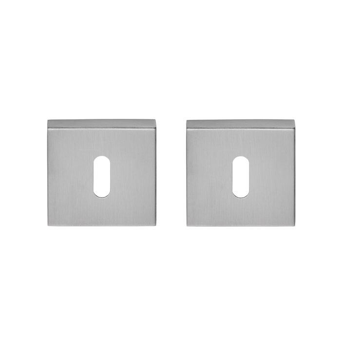 Formani Pair of key plates Basics BSQ N53 square - Matt stainless steel