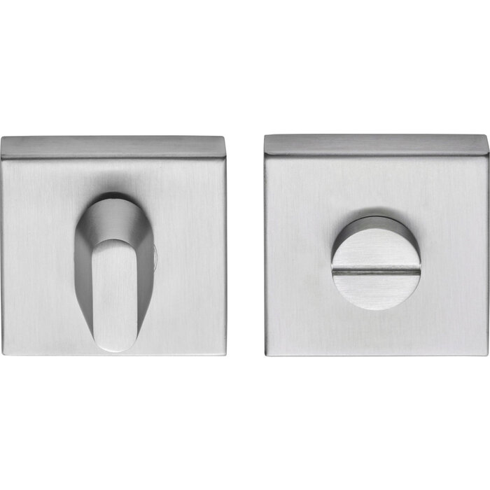 Formani Robinetterie WC carrée BSQWC53 IN - acier inoxydable mat - sans indicateur