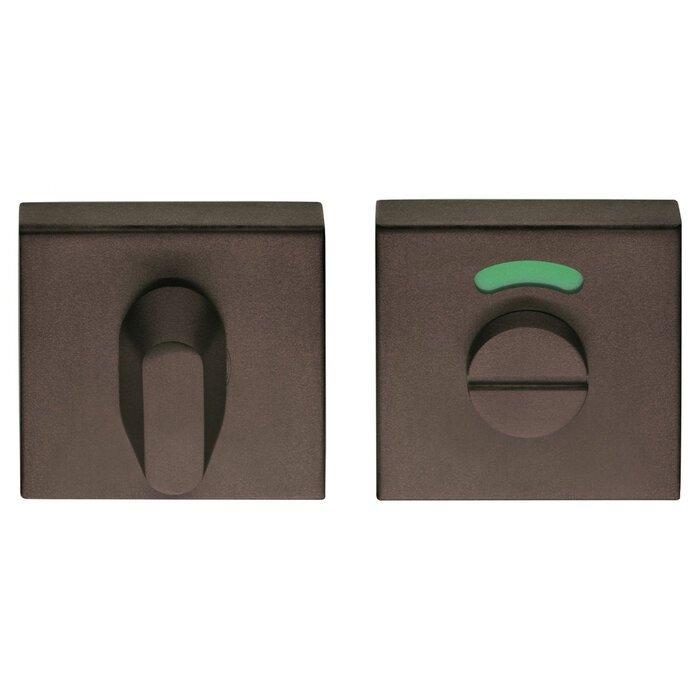 Formani Square toilet set BSQWC53 BR - Bronze - with green/red indicator